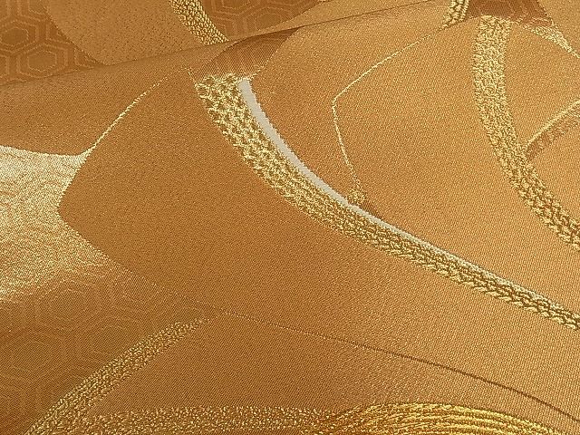 平和屋着物■六通柄袋帯 束ね熨斗亀甲文 金糸 逸品 kb1812