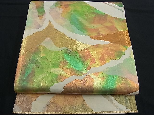 平和屋着物■六通柄袋帯 吉祥文 金糸 逸品 n-kg0962