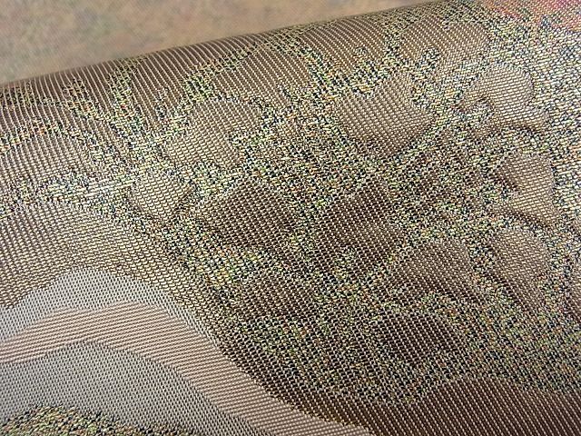 平和屋着物■六通柄袋帯 道長花文 金糸 逸品 n-kg1462