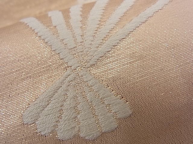 平和屋着物■六通柄袋帯 唐織 流水扇面文 金糸 逸品 n-kg1501