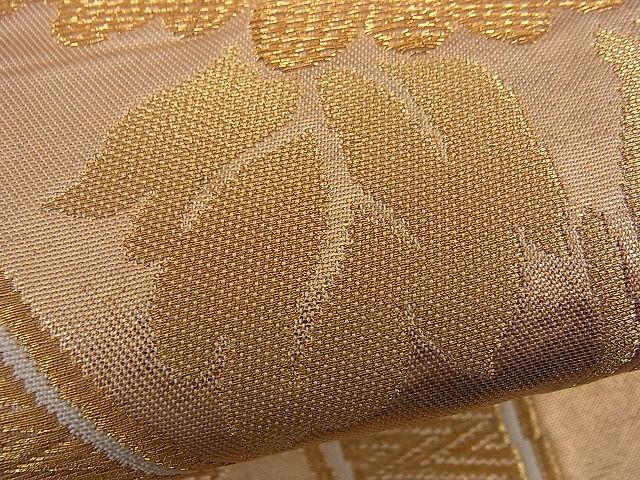 平和屋着物■六通柄袋帯 立涌更紗花文 金糸 逸品 n-kg1521