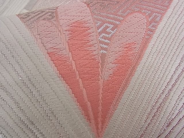 平和屋着物■六通柄袋帯 唐織 吉祥文 銀糸 逸品 n-kg1874