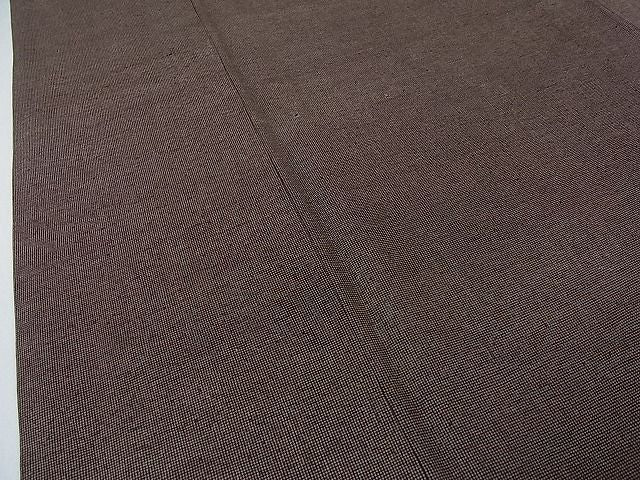 平和屋本店●希少 男性 人間国宝 小宮康孝 江戸小紋 紬地 極小角通し 茶色地 逸品 3kh763