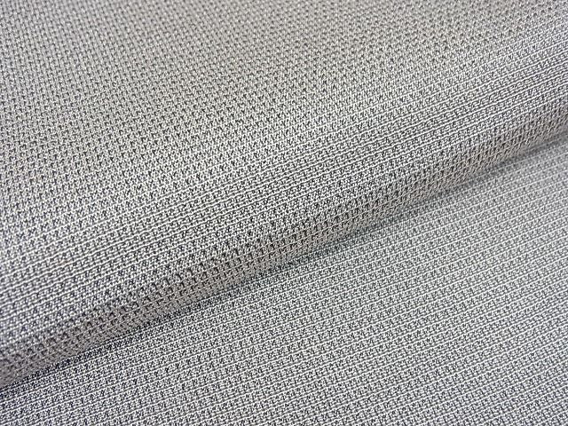 平和屋本店■極上 本塩沢 やまだ織 単衣 白鼠色 原沢キヨ作 証紙付き 逸品 3kh871