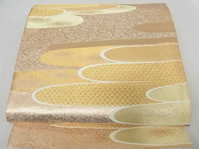 平和屋着物■六通柄袋帯 霞文 金糸 逸品 ma2342