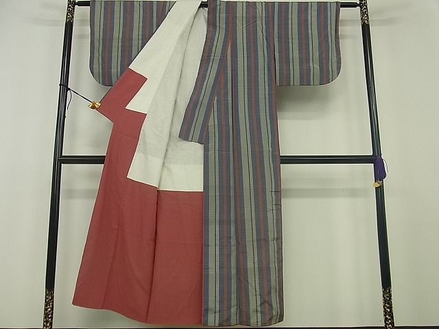 平和屋着物■上質な紬 間道 逸品 mz0427