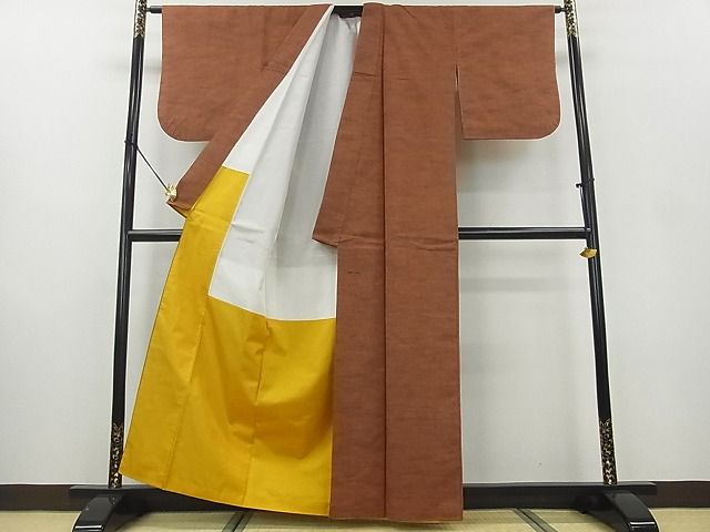 平和屋着物■上質な紬 霞文 逸品 mz0490