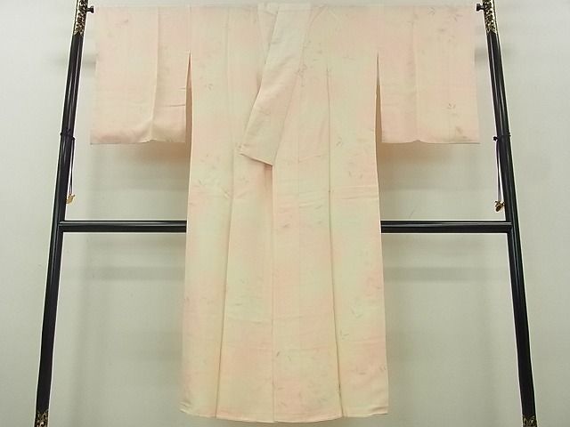 平和屋着物■上質な長襦袢 袷 枝花文 暈し染め 逸品 mz0493