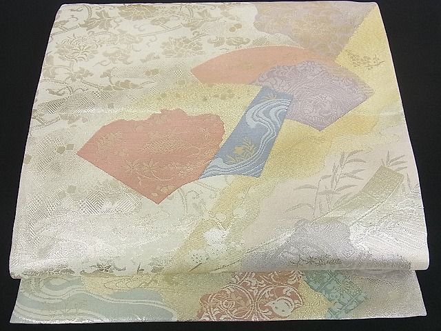 平和屋着物■六通柄袋帯 地紙唐草文 金糸 逸品 mz1126