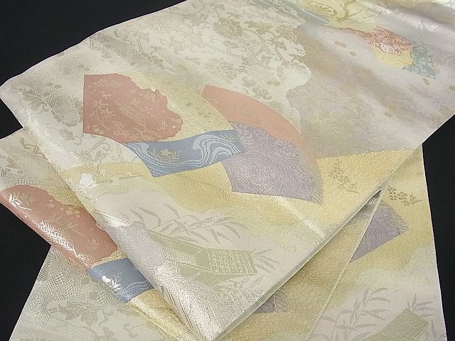 平和屋着物■六通柄袋帯 地紙唐草文 金糸 逸品 mz1126