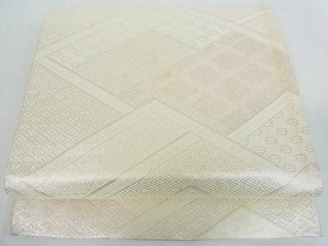 平和屋着物■佐賀錦 六通柄袋帯 吉祥文 銀糸 逸品 mz1431