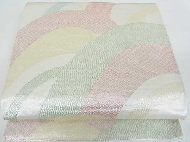 平和屋着物■六通柄袋帯 吉祥文 銀糸 逸品 mz1443