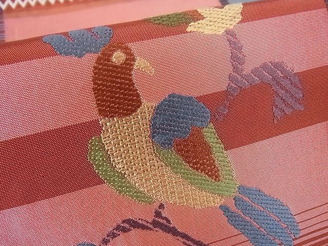 平和屋着物■六通柄袋帯 花鳥間道 逸品 mz2246