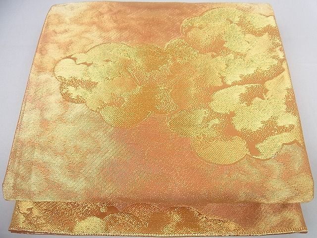 平和屋着物■六通柄袋帯 雲霞文 金糸 逸品 mz2248