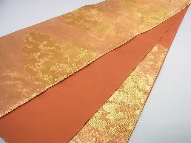 平和屋着物■六通柄袋帯 雲霞文 金糸 逸品 mz2248