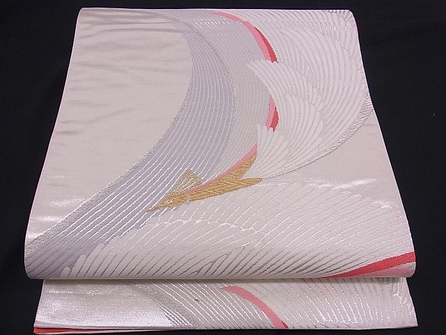 平和屋着物■六通柄袋帯 唐織 流錦孔雀 金銀糸 逸品 n-mz2858