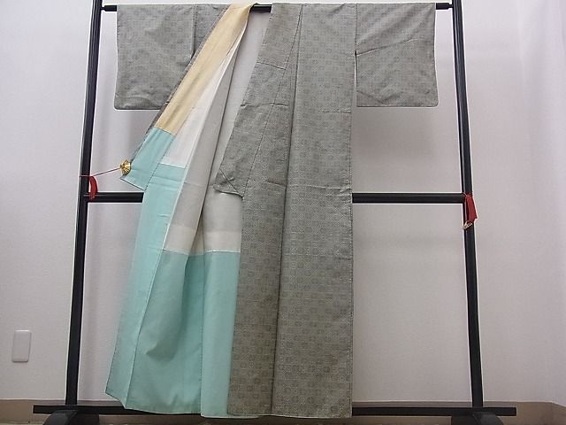 平和屋着物■上質な紬 七宝文 逸品 n-mz3476