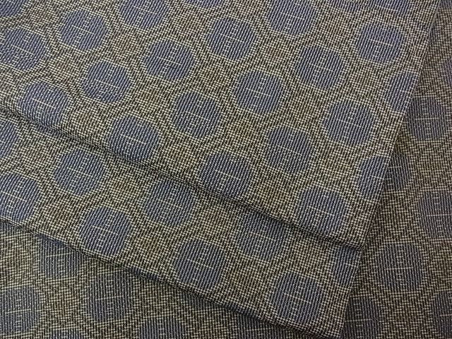 平和屋着物■上質な紬 七宝文 逸品 n-mz3476