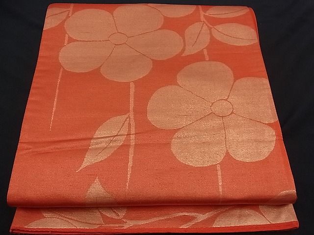 平和屋着物■六通柄袋帯 草花文 逸品 n-mz3699