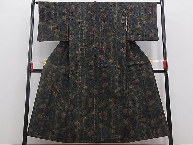 平和屋着物■上質な紬 樹林文 逸品 n-mz3849