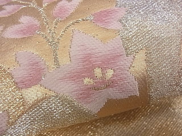 平和屋着物■六通柄袋帯 唐織 桐松吉祥文 金銀糸 逸品 n-mz4349
