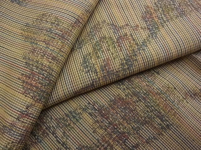 平和屋着物■上質なお召 枝葉文 逸品 n-mz4541