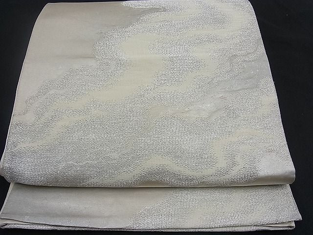 平和屋着物■六通柄袋帯 ふくれ織 流水文 引箔 逸品 n-mz4865