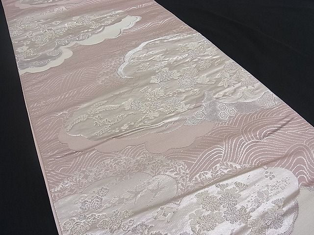平和屋着物■六通柄袋帯 唐織 流水雲重ね花文 逸品 n-mz4880