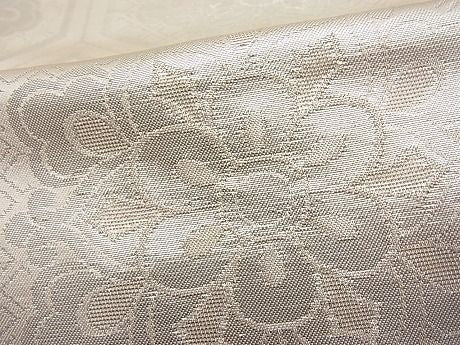 平和屋着物■西陣 六通柄袋帯 亀甲花文 銀糸 逸品 n-ar2771
