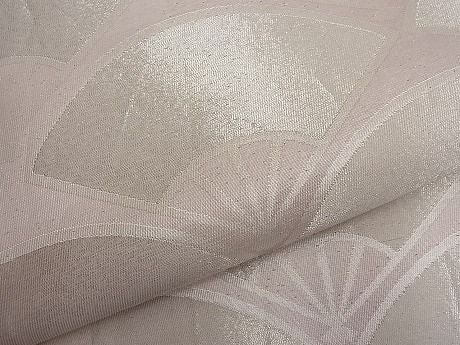平和屋着物■西陣 吹山織物謹製 六通柄袋帯 扇面尽くし 銀糸 逸品 n-ar2773