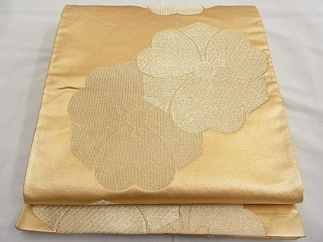 平和屋着物■六通柄袋帯 亀甲花文 金糸 逸品 n-ar2778