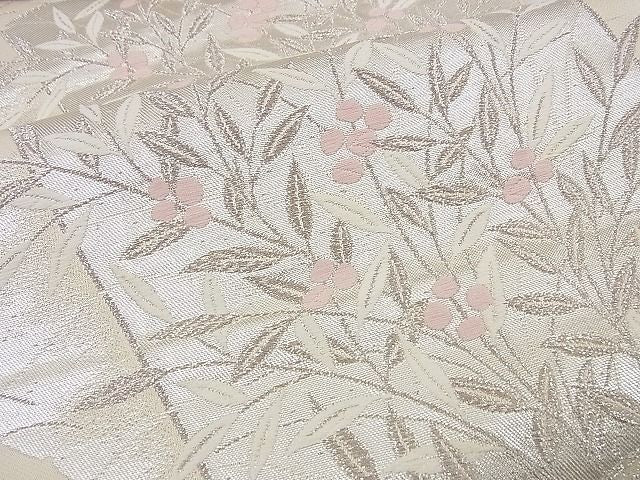 平和屋着物■六通柄袋帯 唐織 色紙重ね南天門 銀糸 逸品 n-cw0218