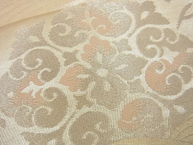 平和屋着物■六通柄袋帯 立波花唐草文 金糸 逸品 n-fn0902