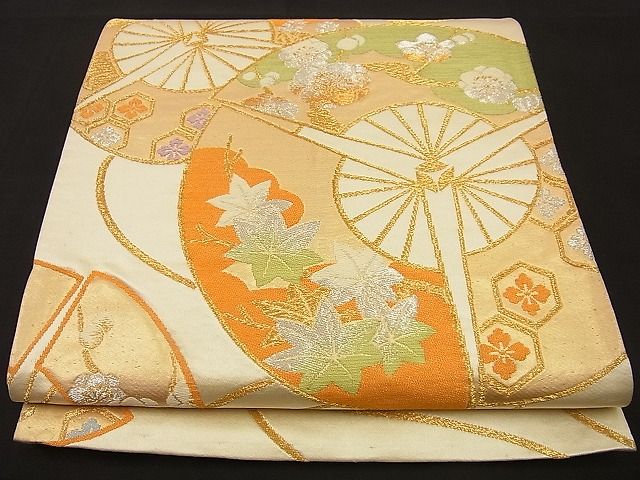 平和屋着物▽六通柄袋帯 正倉院花唐草文 金銀糸 平和屋着物▽六通柄袋帯 正倉院花唐草文 金銀糸
