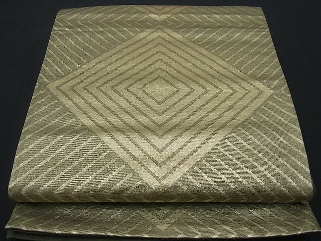 平和屋着物■六通柄袋帯 菱文 金糸 逸品 n-gh1800