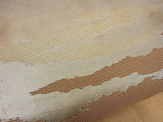 平和屋着物■西陣 服部織物謹製 六通柄袋帯 こはく錦 霞文 金銀糸 逸品 n-gh1829