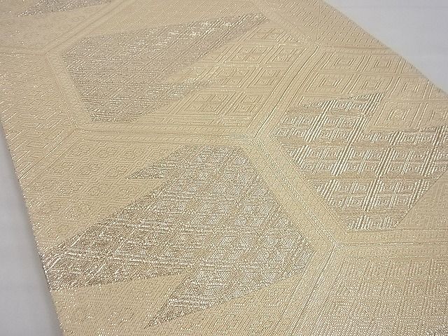 平和屋着物■佐賀錦 全通柄袋帯 亀甲文 金糸 逸品 n-gh3145