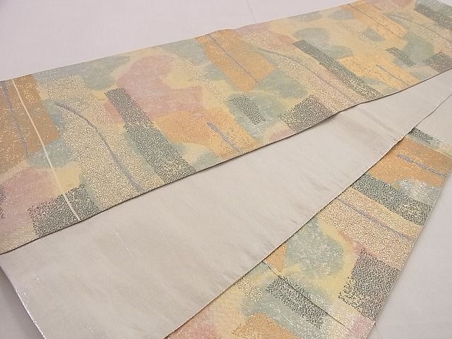 平和屋着物■佐賀錦 六通柄袋帯 クリスタル・ロマン 金銀糸 逸品 n-hj5913