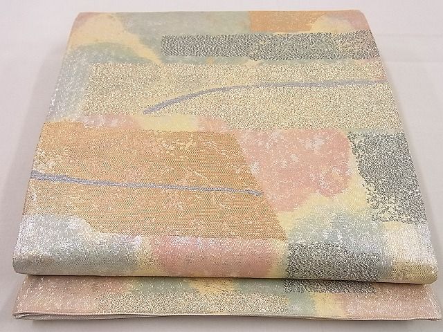 平和屋着物■佐賀錦 六通柄袋帯 クリスタル・ロマン 金銀糸 逸品 n-hj5913