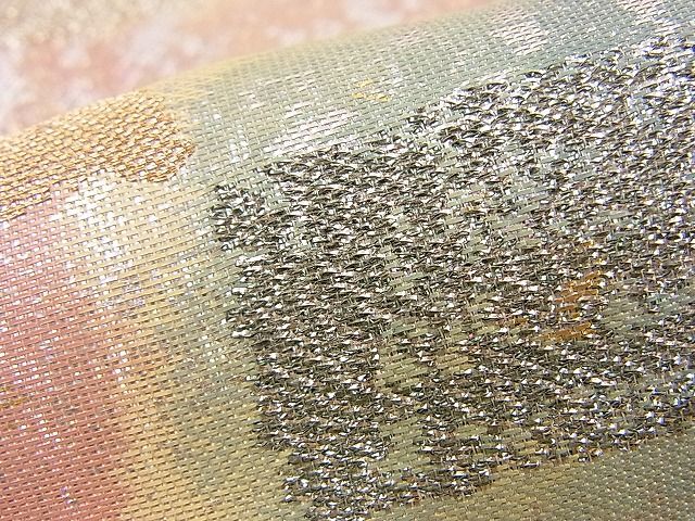 平和屋着物■佐賀錦 六通柄袋帯 クリスタル・ロマン 金銀糸 逸品 n-hj5913