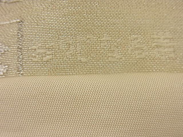 平和屋着物■六通柄袋帯 唐織 扇面花文 銀糸 逸品 n-ip0401
