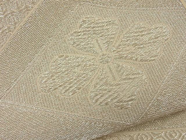 平和屋着物■六通柄袋帯 松皮菱花文 銀糸 逸品 n-ip0419