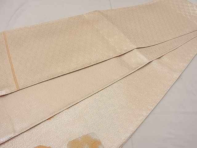 平和屋着物■本佐賀錦 六通柄袋帯 綴れ 色紙重ね文 金銀糸 逸品 n-ip0715