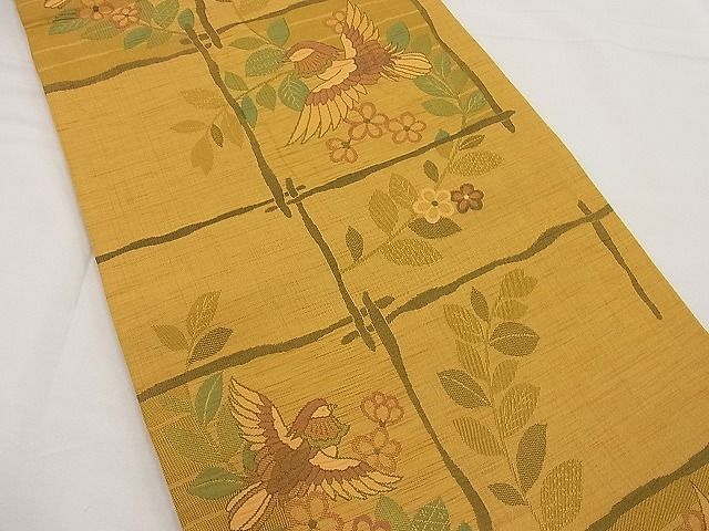 平和屋着物■六通柄袋帯 明日香 花鳥文 逸品 n-ip1143