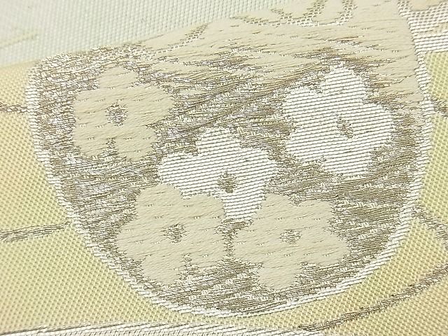 平和屋着物■六通柄袋帯 唐織 地紙仕覆糸巻文 銀糸 逸品 n-ip1264