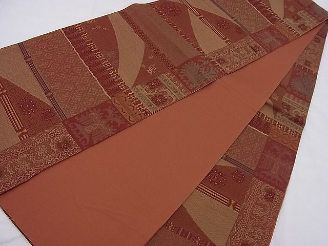 平和屋着物■全通柄袋帯 壁画文様 逸品 n-je2660