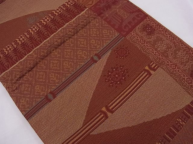 平和屋着物■全通柄袋帯 壁画文様 逸品 n-je2660