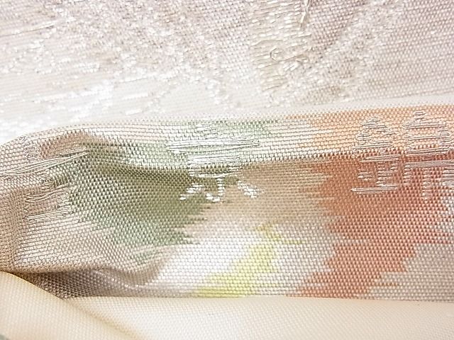 平和屋着物■六通柄袋帯 古京錦 二重引箔 銀糸 逸品 n-je3036