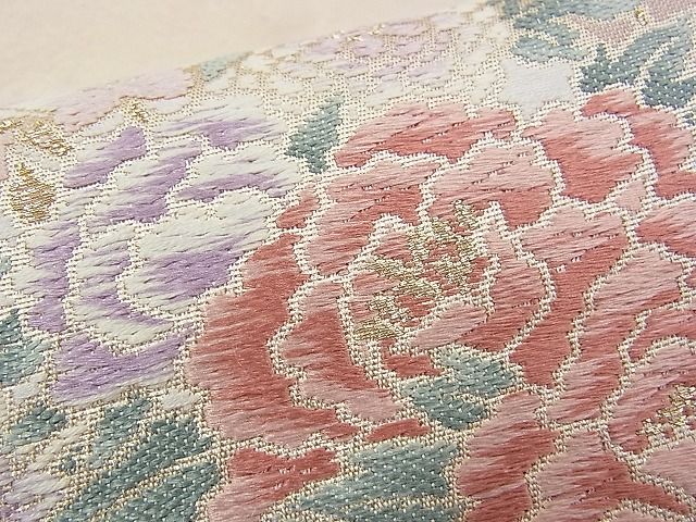 平和屋着物■六通柄袋帯 唐織 道長花車文 金糸 逸品 n-kv1854