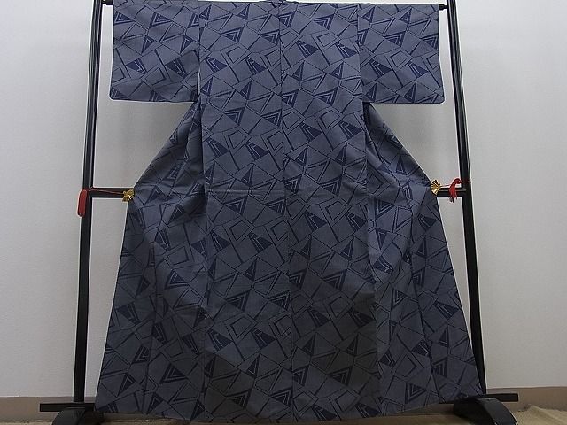 平和屋着物■上質なお召 吉祥文 逸品 n-mz5224
